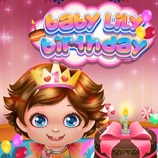 Baby Lily Birthday colorful birthday illustration