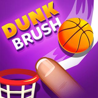 Dunk Brush basketball puzzle with finger swipe art